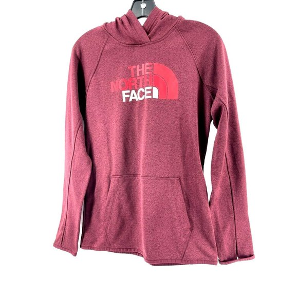 The North Face Tops - The North Face Women's Burgundy Graphic Print Hooded Sweatshirt Hoodie Size S